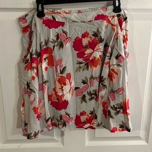 Gray Floral Skirt